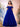 Off Shoulder Bodice Embroidery Lace Ball Gown Evening Dress - Royal Blue