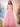 Off Shoulder Bodice Embroidery Lace Ball Gown Evening Dress - Light Pink