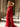 Cut Front 3d Rose Straples Tiered A-Line Evening Gown With Slit - Red