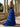 Cut Front 3d Rose Straples Tiered A-Line Evening Gown With Slit - Royal Blue