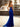 Asymmetric Bodice Sparkly Strapless Hand Beading Mermaid Evening Dress - Royal Blue