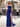 Asymmetric Bodice Sparkly Strapless Hand Beading Mermaid Evening Dress - Royal Blue