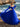Off Shoulder 3D Rose Ball Gown Evening Dress With Long Sleeve - Royal Blue