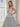 3D Rose Waist Strapless Tiered Ball Gown Evening Dress - Grey