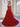 3D Rose Waist Strapless Tiered Ball Gown Evening Dress - Red