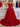 3D Rose Waist Strapless Tiered Ball Gown Evening Dress - Red