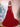 3D Rose Waist Strapless Tiered Ball Gown Evening Dress - Red