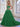 3D Rose Waist Strapless Tiered Ball Gown Evening Dress - Green