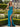 Sheer Bead Bodice Satin Strapless Mermaid Evening Dress with Slit - Blue