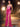 Sheer Bodice Luxury Crystal Mermaid Evening Gown With Slit - Hot Pink
