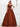 Pleated Bust Ruffle Hem Strapless Satin Prom Ball Gown - Burnt Orange
