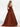 Pleated Bust Ruffle Hem Strapless Satin Prom Ball Gown - Burnt Orange
