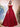 Pleated Bust Ruffle Hem Strapless Satin Prom Ball Gown - Red