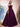 Pleated Bust Ruffle Hem Strapless Satin Prom Ball Gown - Grape