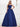 Pleated Bust Ruffle Hem Strapless Satin Prom Ball Gown - Royal Blue