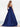 Pleated Bust Ruffle Hem Strapless Satin Prom Ball Gown - Royal Blue