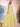 Pleated Bust Ruffle Hem Strapless Satin Prom Ball Gown - Yellow