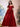 Off Shoulder 3D Rose Pick Up Satin Ball Gown Evening Dress - Red