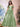 Off Shoulder 3D Rose Pick Up Satin Ball Gown Evening Dress - Sage Green