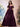 Off Shoulder 3D Rose Pick Up Satin Ball Gown Evening Dress - Grape