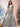 Off Shoulder 3D Rose Pick Up Satin Ball Gown Evening Dress - Silver