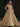 Spaghetti Straps Bodice Ball Gown Evening Dress - Gold