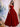 Spaghetti Straps Bodice Ball Gown Evening Dress - Red
