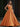 Spaghetti Straps Bodice Ball Gown Evening Dress - Orange