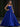 Spaghetti Straps Bodice Ball Gown Evening Dress - Royal Blue