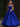 Spaghetti Straps Bodice Ball Gown Evening Dress - Royal Blue