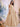 Spaghetti Straps Bodice Ball Gown Evening Dress - Champagne