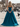 Scoop Neck Bodice Prom Ball Gown Long Evening Dress WIth Pockets in Peacock Blue