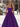 Scoop Neck Bodice Prom Ball Gown Long Evening Dress WIth Pockets in Purple