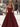 Scoop Neck Bodice Prom Ball Gown Long Evening Dress WIth Pockets in Burgundy