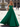Scoop Neck Bodice Prom Ball Gown Long Evening Dress WIth Pockets in Emerald Green