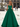 Scoop Neck Bodice Prom Ball Gown Long Evening Dress WIth Pockets in Emerald Green