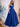 Spaghetti Straps Bodice Ball Gown Evening Dress - Royal Blue