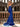Asymmetrical Draped Satin Short Evening Gown With Bow Drop Waist - Royal Blue