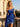 Asymmetrical Draped Satin Short Evening Gown With Bow Drop Waist - Royal Blue