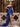 Asymmetrical Draped Satin Short Evening Gown With Bow Drop Waist - Royal Blue