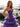 Pleated Sheer Corset Top Strapless Tiered Layered Ball Gown Prom Dress - Purple