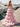 Pleated Sheer Corset Top Strapless Tiered Layered Ball Gown Prom Dress - Pink