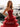 Pleated Sheer Corset Top Strapless Tiered Layered Ball Gown Prom Dress - Red