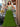 3D Floral Embroidery Illusion Bandage Ruffle Prom Dress - Olive Green