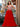 3D Floral Embroidery Illusion Bandage Ruffle Prom Dress - Red