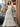 3D Floral Embroidery Illusion Bandage Ruffle Prom Dress - Silver