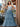 3D Floral Embroidery Illusion Bandage Ruffle Prom Dress - Dusty Blue