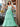 3D Floral Embroidery Illusion Bandage Ruffle Prom Dress - Mint Green