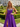 Boned Sparkly Lace Long Ball Gown Prom Dress With Pocket in Purple