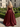 Boned Sparkly Lace Long Ball Gown Prom Dress With Pocket in Burgundy
